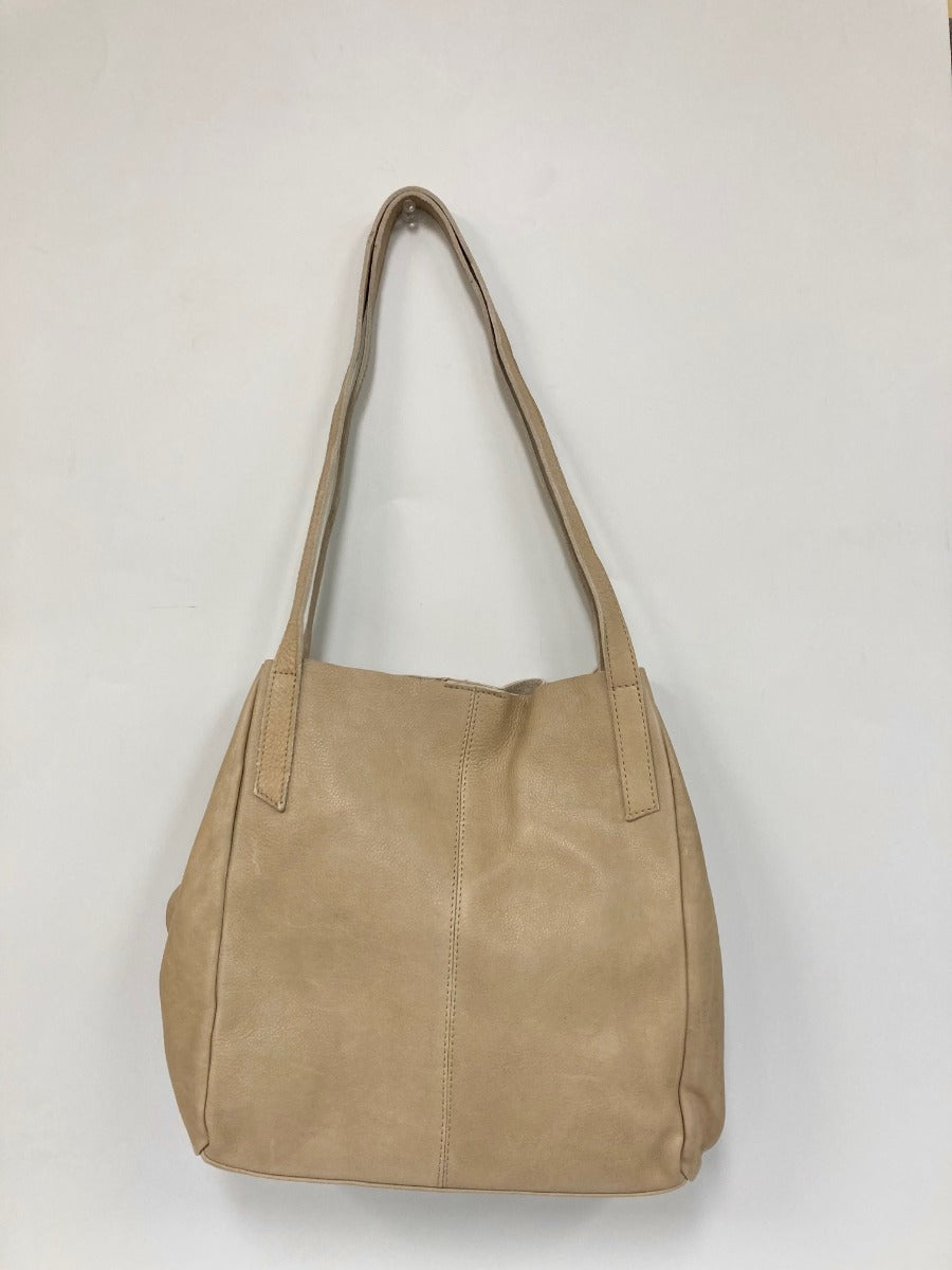 Paula & Taylor Glacier Grey Crossbody Leather Hobo Tote 16802