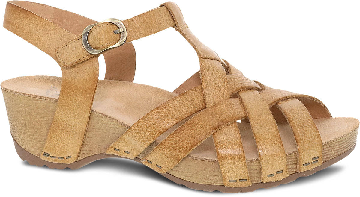 Dansko Tan Milled Burnished Tinley Women's Sandals 1713-371600