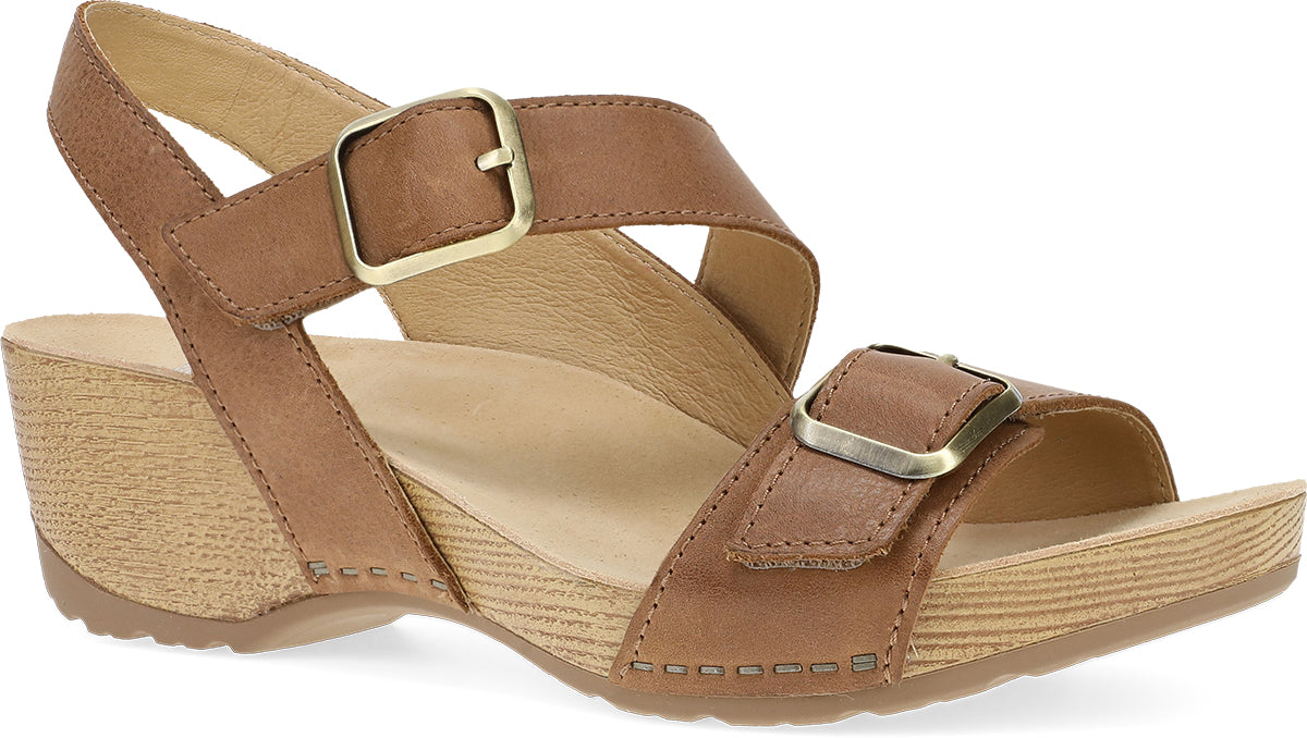 Dansko Tan Burnished Nubuck Trinity Women's Sandals 1716-641600