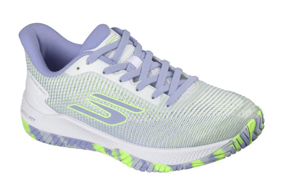 Skechers White/Periwinkle Viper Court Pro 2.0 Women's Pickleball Shoes 172109-WPW