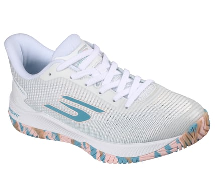 Skechers White/Blue/Light Pink Viper Court Pro 2.0 Women's Pickleball Shoes 172109-WBLP