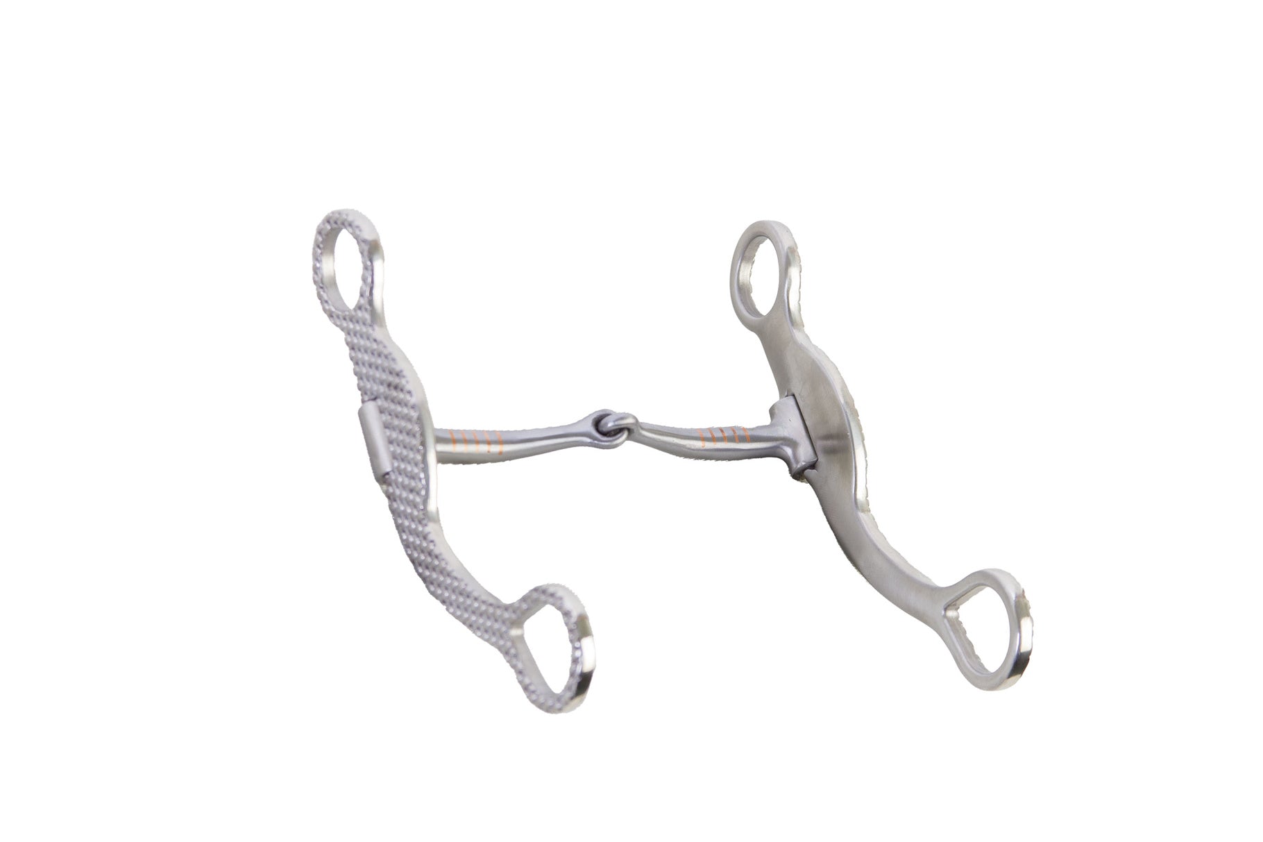 Aime Imports Brushed Steel Weave Snaffle Bit 175001MS