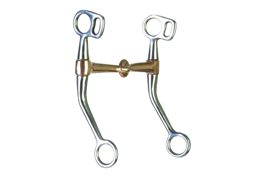 Aime Imports Stainless 5 inch Tom Thumb Cop Mouth Bit 6.5 inch Cheek 175130