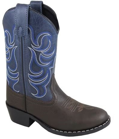 Smoky Mountain Brown/Navy Toddler Western Toe Boots 1759T