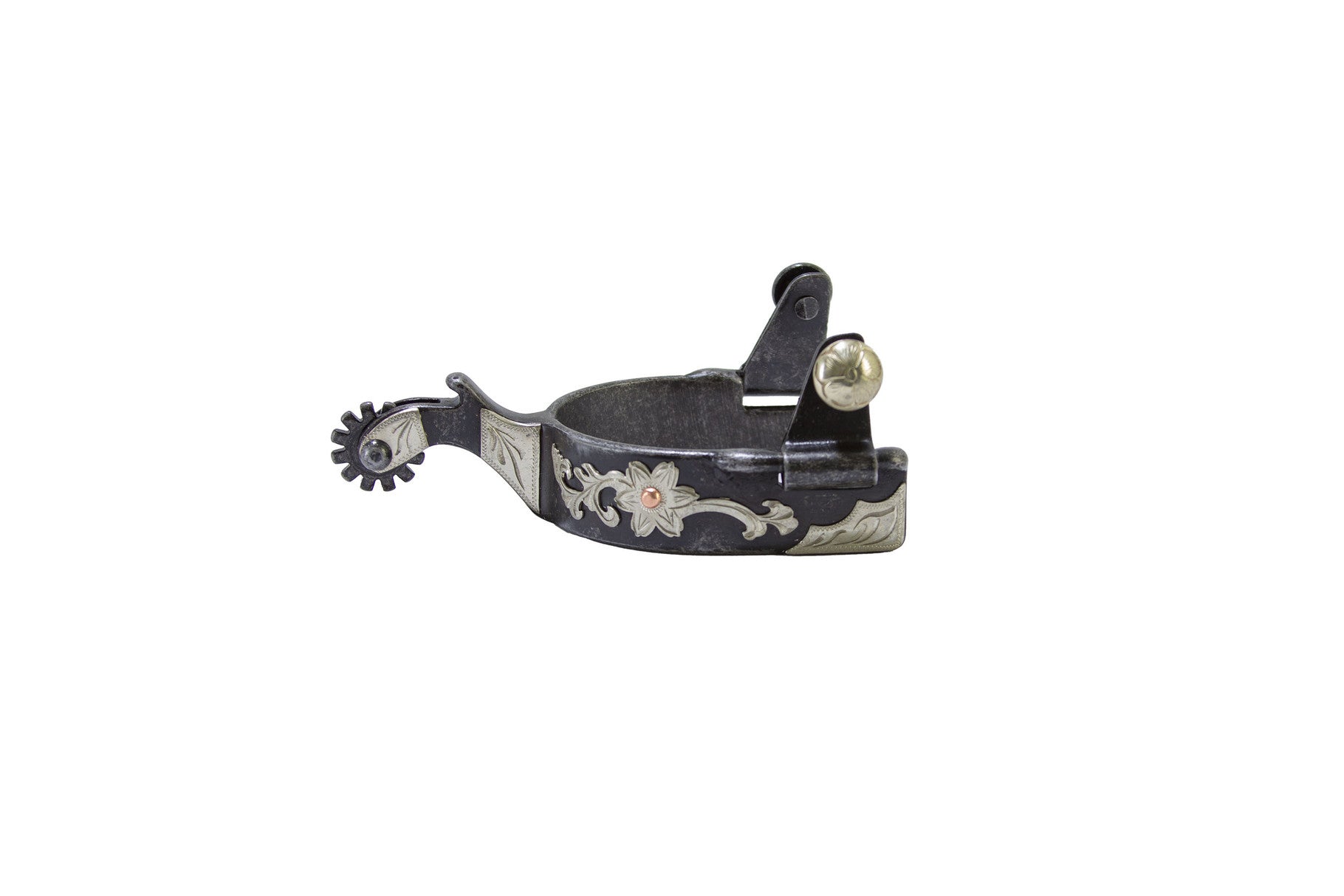 Aime Imports Women's Floral Aged Spur Stainless 178804ABS-L