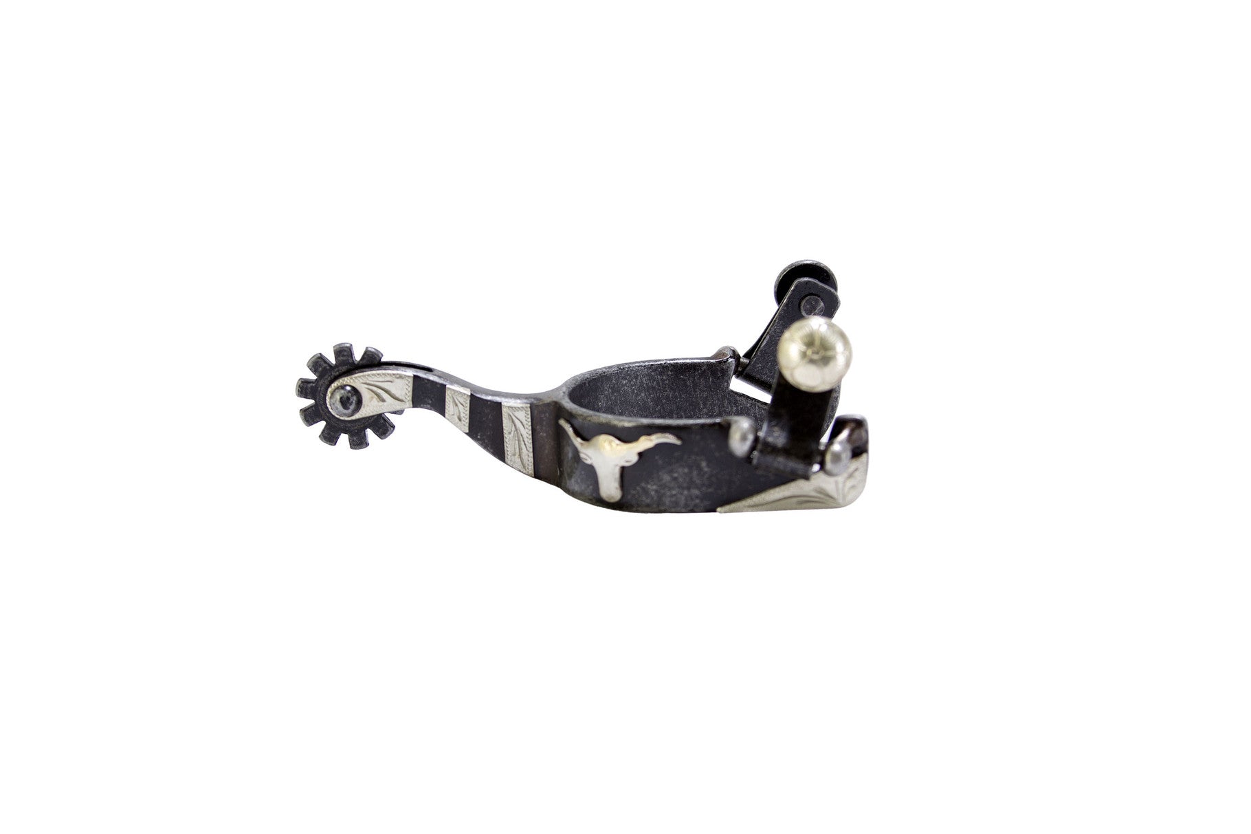 Aime Imports Aged Youth Spur with Longhorn 179074ABS-Y