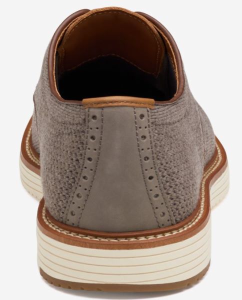 Mens Johnston Murphy Upton Knit Wingtip. Gray Knit, 20-5368 Mens Johnston Murphy Upton Knit Wingtip - Gray Knit, Size 9  main image 3