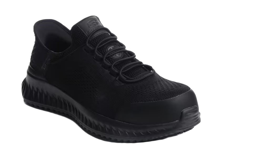 Skechers Black/Black Tilido Fletchit Comp Toe Non-metallic Work Shoes 200206-BLK