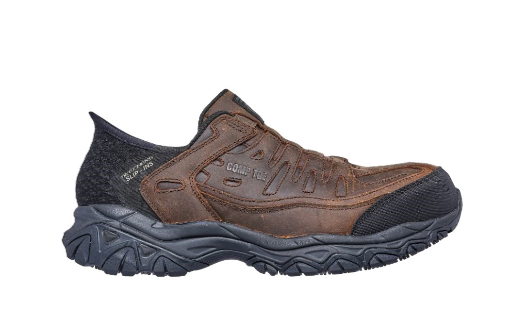 Skechers Brown Holdredge-Ryker Men's Non-metallic Comp Toe Work Shoes 200234