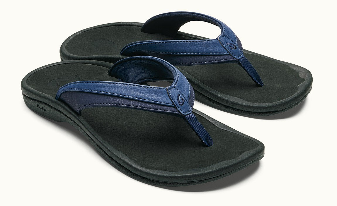 Olukai Blueberry/Black 'Ohana Womens Thong Sandals 20110-4A40