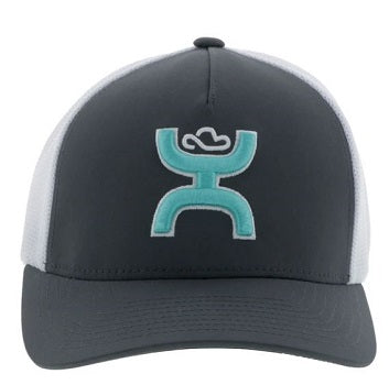 Hooey Coach Grey/White Men's Curved Bill Hat 2012GYWH-01