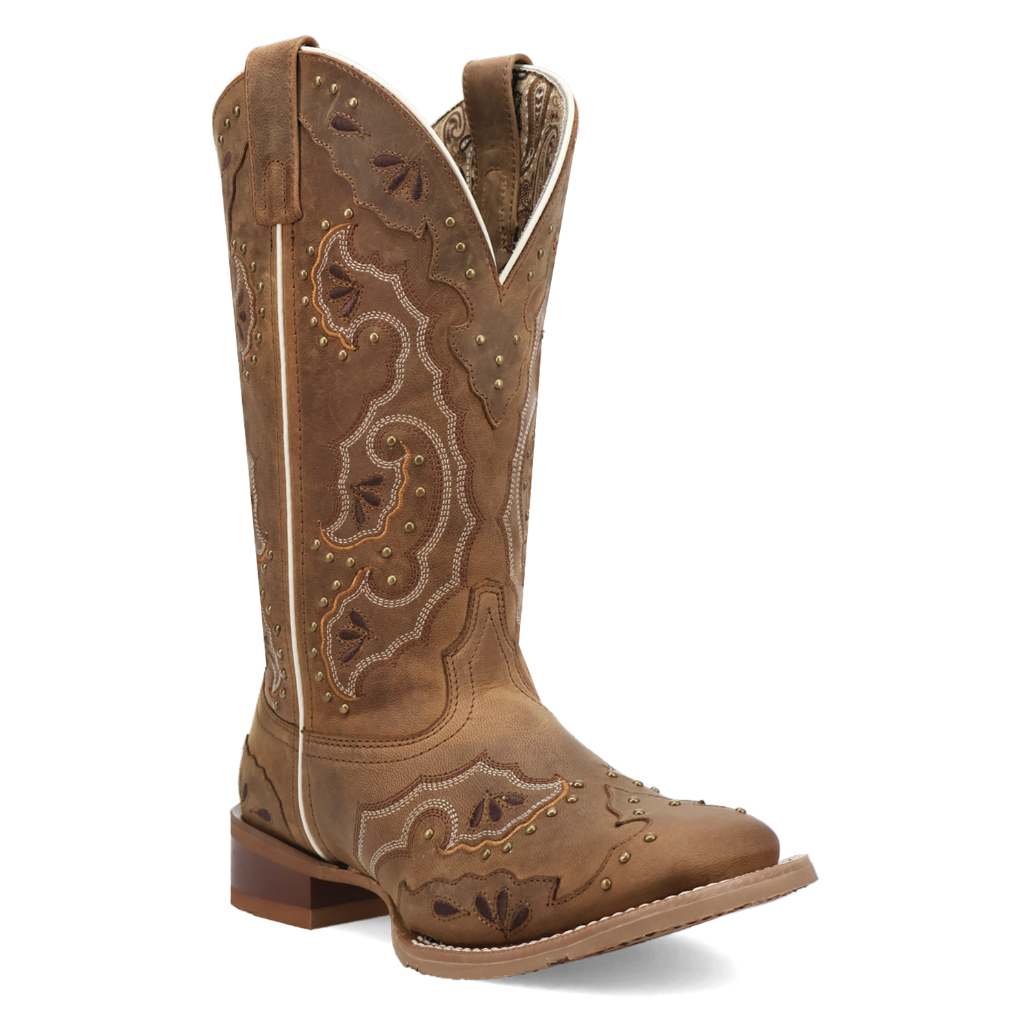 Laredo Sand Lottie Women's 12 inch Square Toe Western Boots 2020-SAND