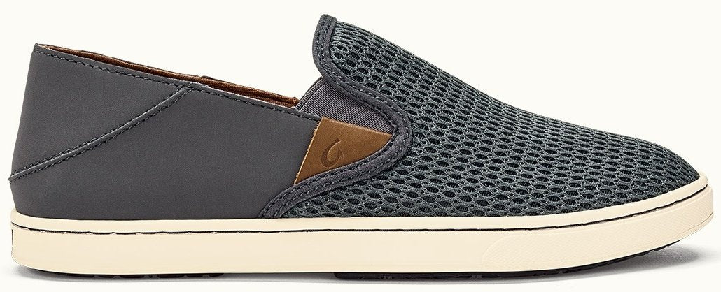 Pehuea Pavement Dark Grey Mesh Slip-On Comfort Womens Shoes 20271-PVPV