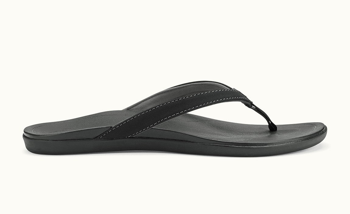 Olukai Onyx Ho'opio Womens Comfort Thong Sandals 20294-OXOX