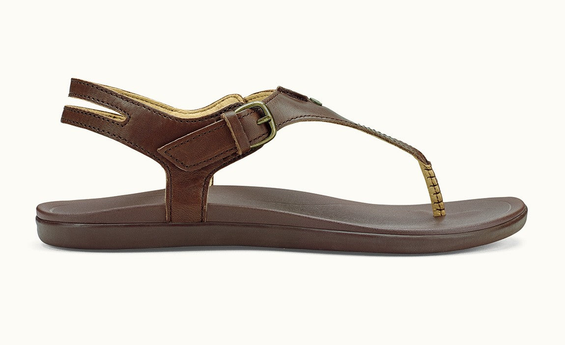 Olukai Kona Coffee Adjustable Ankle Strap Womens Sandals 20327-SASA