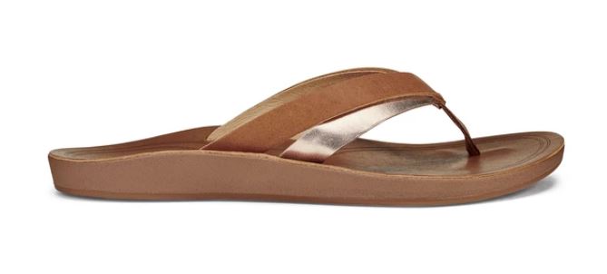 Olukai Sahara/Bubbly Kaekae Leather Womens Beach Sandals 20374-FMFA - Main Image