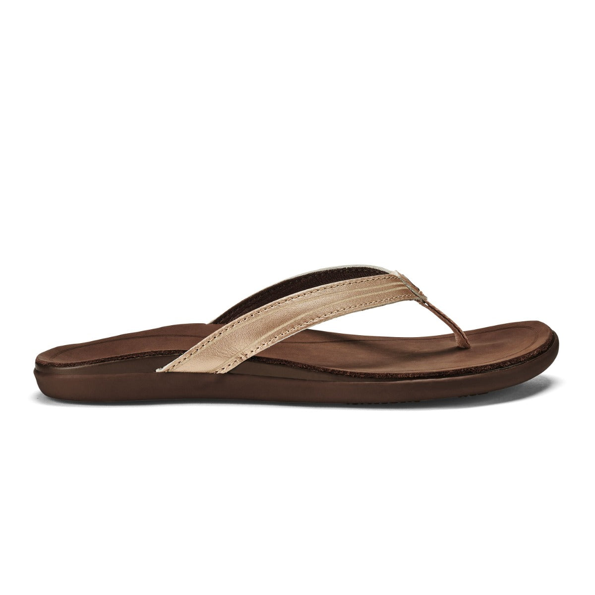Olukai Copper/Dark Java Aukai Women's Everyday Leather Sandals 20442-CO48
