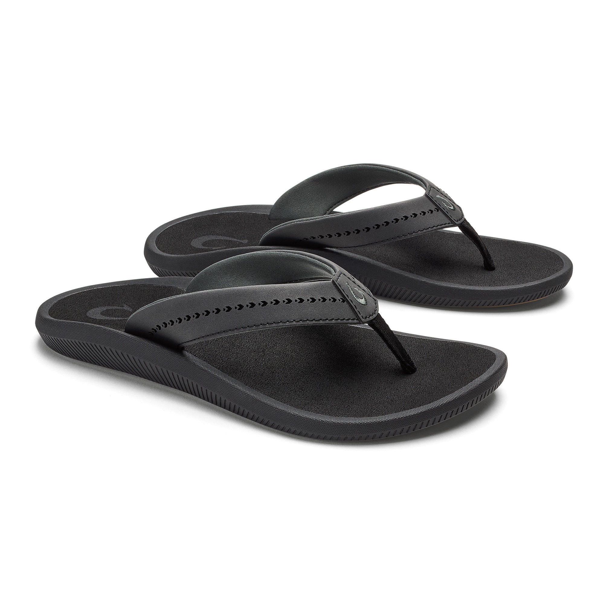 Olukai Black/Black Ulele Women's Beach Sandals 20562-4040