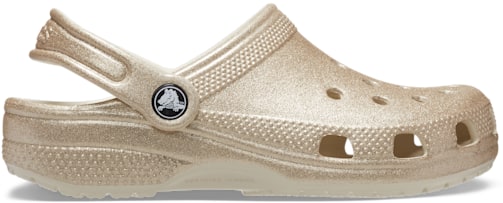 Crocs Champagne Glitter Toddler Classic Glitter Clog Kids Clogs 206992-9AC