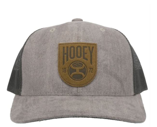 Hooey Bronx Grey and Charcoal Trucker Patch Hat 2103T-GYCH