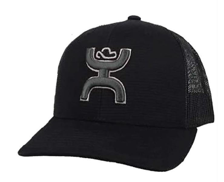 Hooey Black and Grey Sterling Logo Mens Ball Cap 2105T-BK