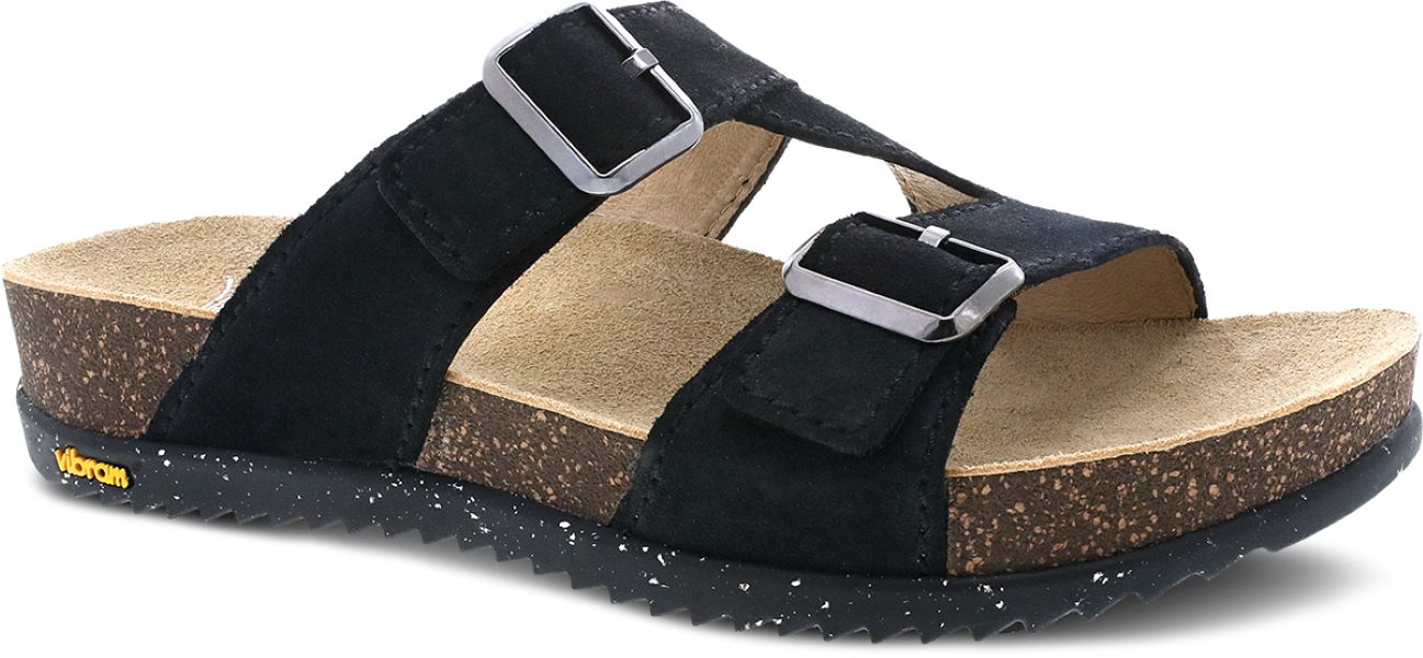 Dansko Black Suede Dayna Women's Sandals 2106-470200