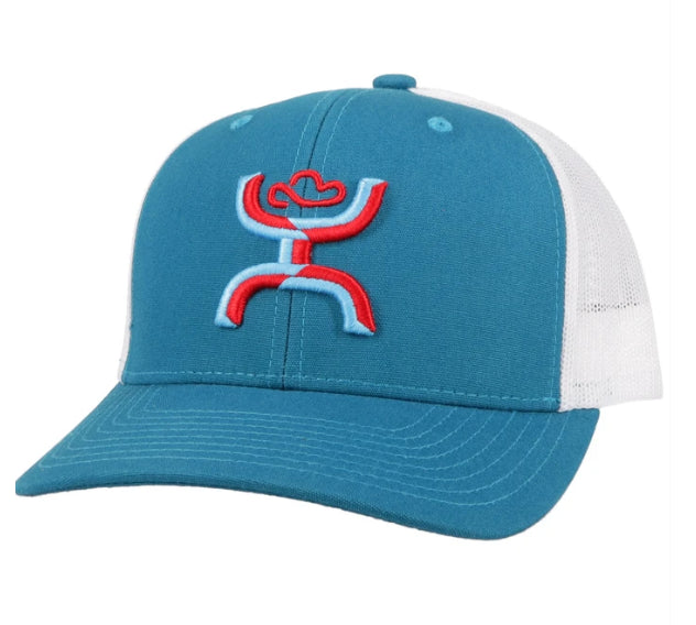 Hooey Turquoise/White Sterling Cap 2106T-TQWH