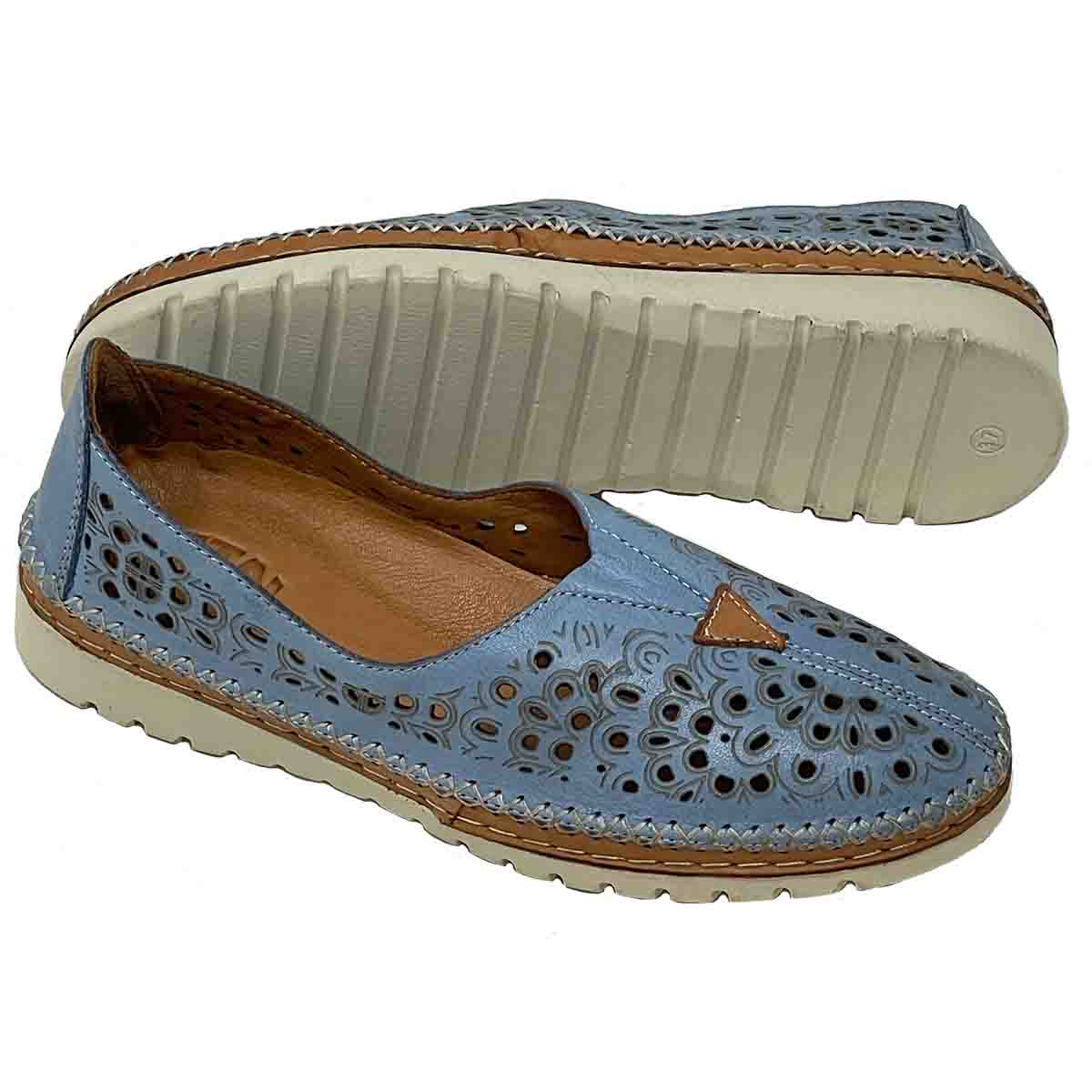 V-Italia Blue Women's Shoes 211-BLUE