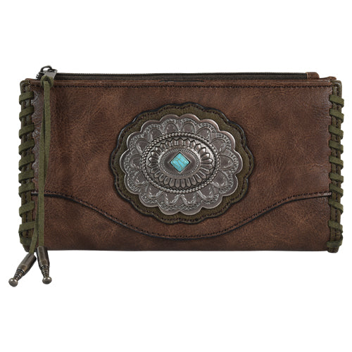 Tony Lama Brown Wallet with Concho 2120725W