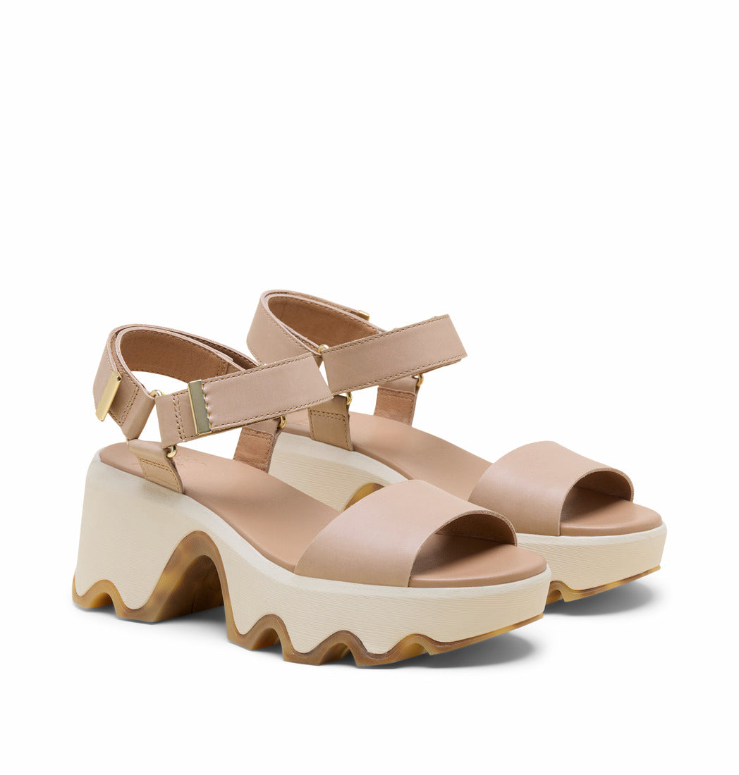 Sorel Beige Aura Y-Strap Women's Sandals 2164651246