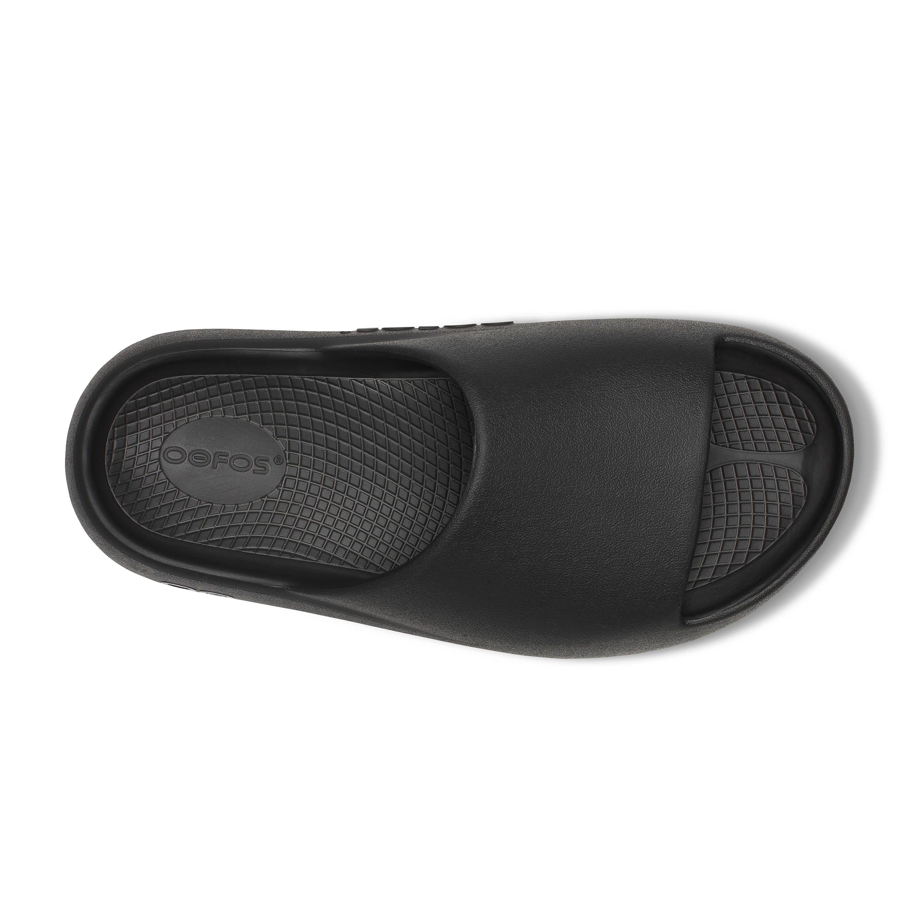 Oofos Black OOahh Plus Men's Slides 2200-BLACK-MEN
