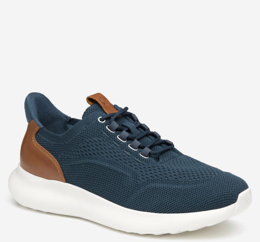 Johnston & Murphy Navy Knit Amherst 2.0 Plain Toe Men's Casual Shoes 25-0749