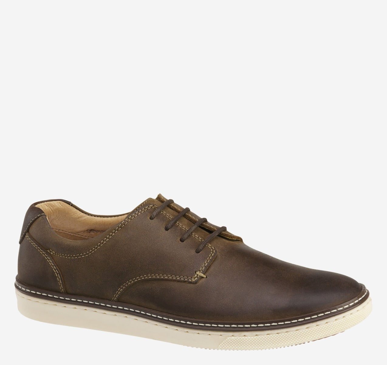 Johnston & Murphy Tan Oiled Full Grain McGuffey Plain Toe Mens Shoes 25-1642