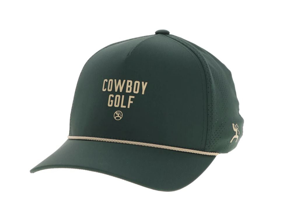 Hooey Green 'Augusta' Cowboy Golf Hat with Tan Logo 2534T-GR