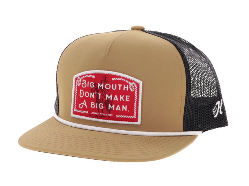 Hooey Tan/Black with Red/White Patch 'John Wayne' Hat 2567T-TNBK