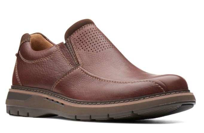 Clarks Black Tumbled Leather Un.Ramble Step Mens Shoes 26136999