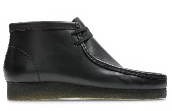 Clarks Black Leather Wallabee Men's  Comfort Boots 26155512
