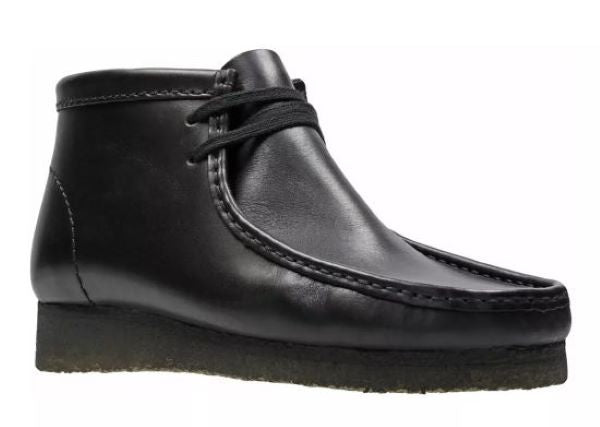 Clarks Black Leather Wallabee Men