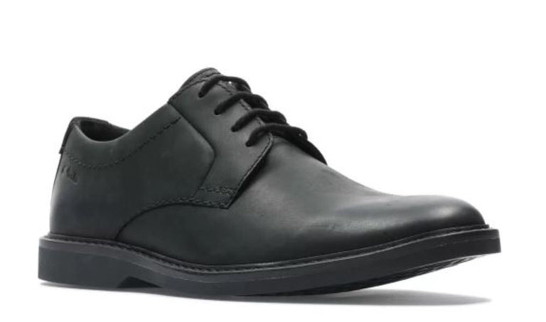 Clarks Black Atticus LT Lace Black Leather Mens Dress Casual Shoes 261