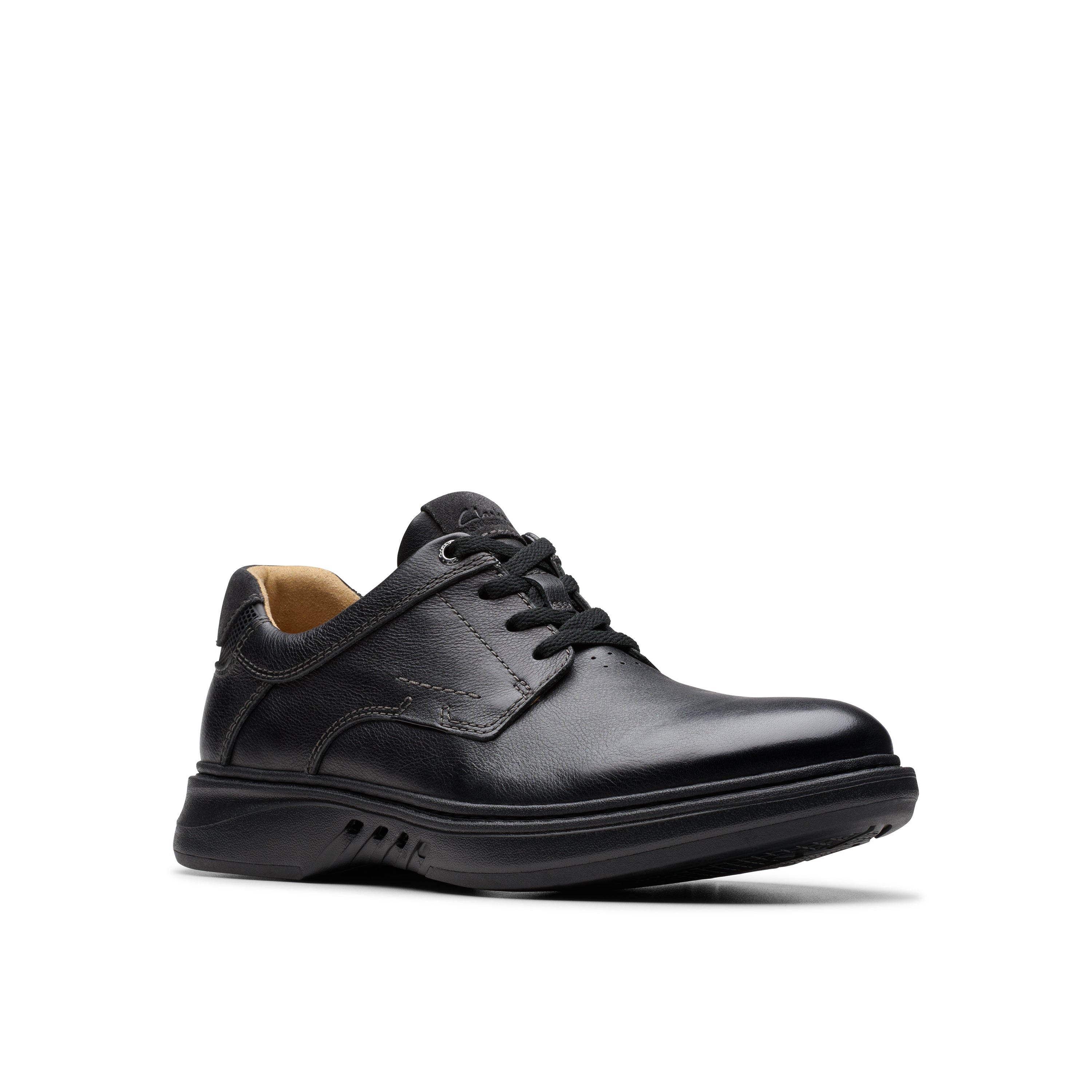 Clarks Black Un Briley Pace Leather Men's Shoes 26179981