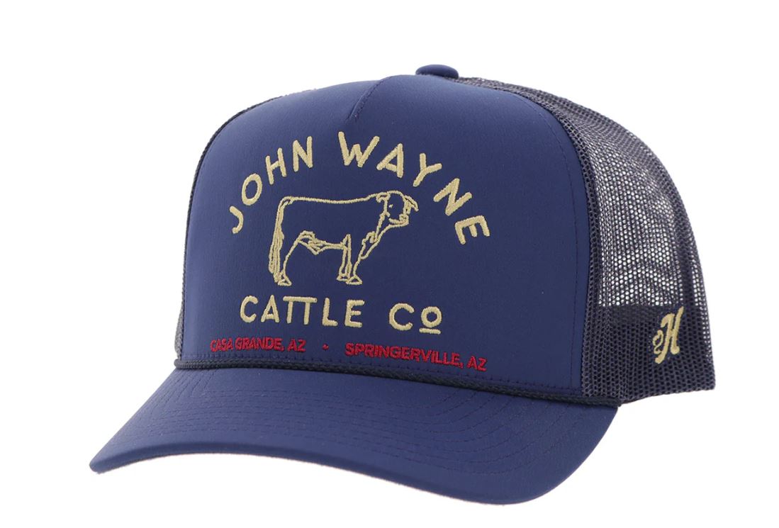 Hooey Navy with Yellow Stitching 'John Wayne' Hat 2666T-NV