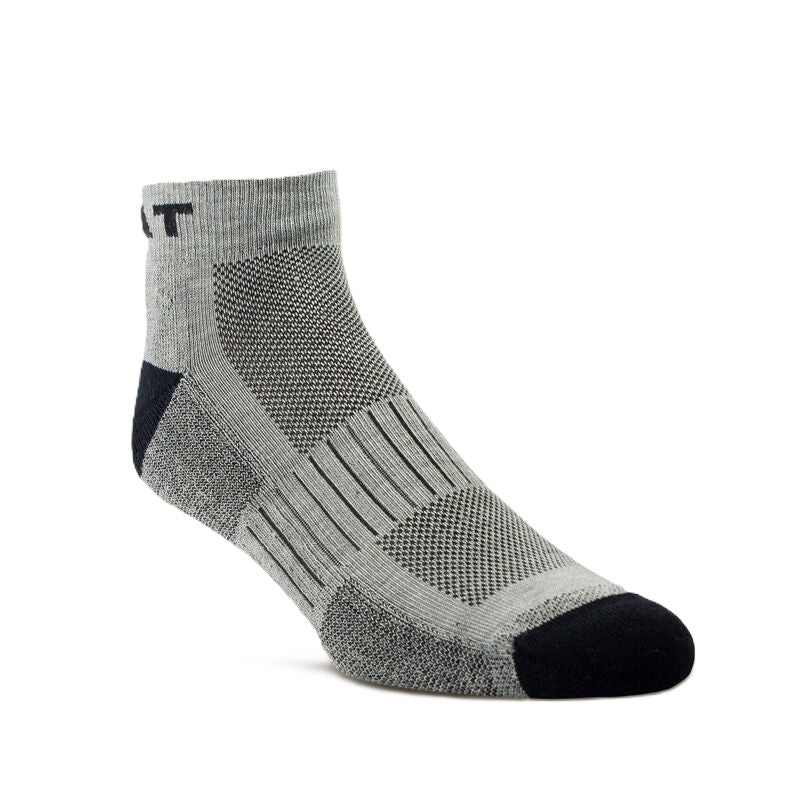 Ariat Grey High Performance Quarter Crew Men's Tek Work Socks (3 pair Pack) 2719-050