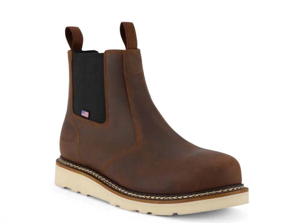 US Boot Brown James Men's 6 inch Soft Toe Crazy Horse Men's Work Boots 27293
