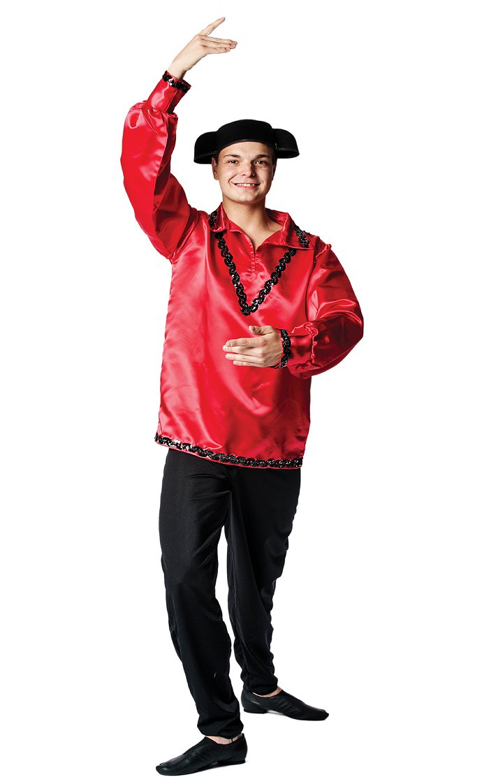 14324A Child Matador Top Long Sleeve Satin Shirt