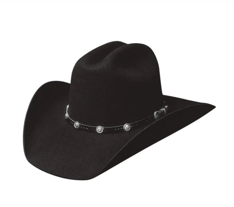 Bullhide Hats Black Congress 4X Men's Premium Woold Hat 3002BL