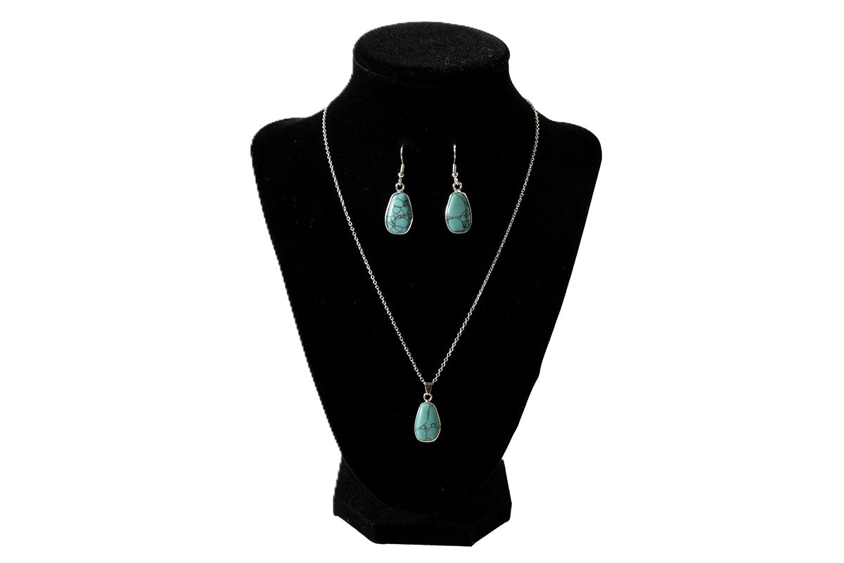 Blazin Roxx Turquoise Earring and Necklace Set 301000333