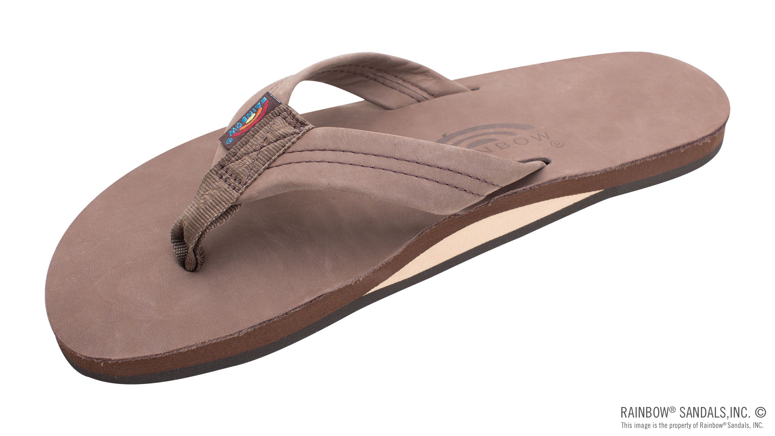 Rainbow eXpresso Premium Leather Single Layer with Arch Men's Sandals with 1 inch Wide Leather Strap 301ALTSO-EXPR-M