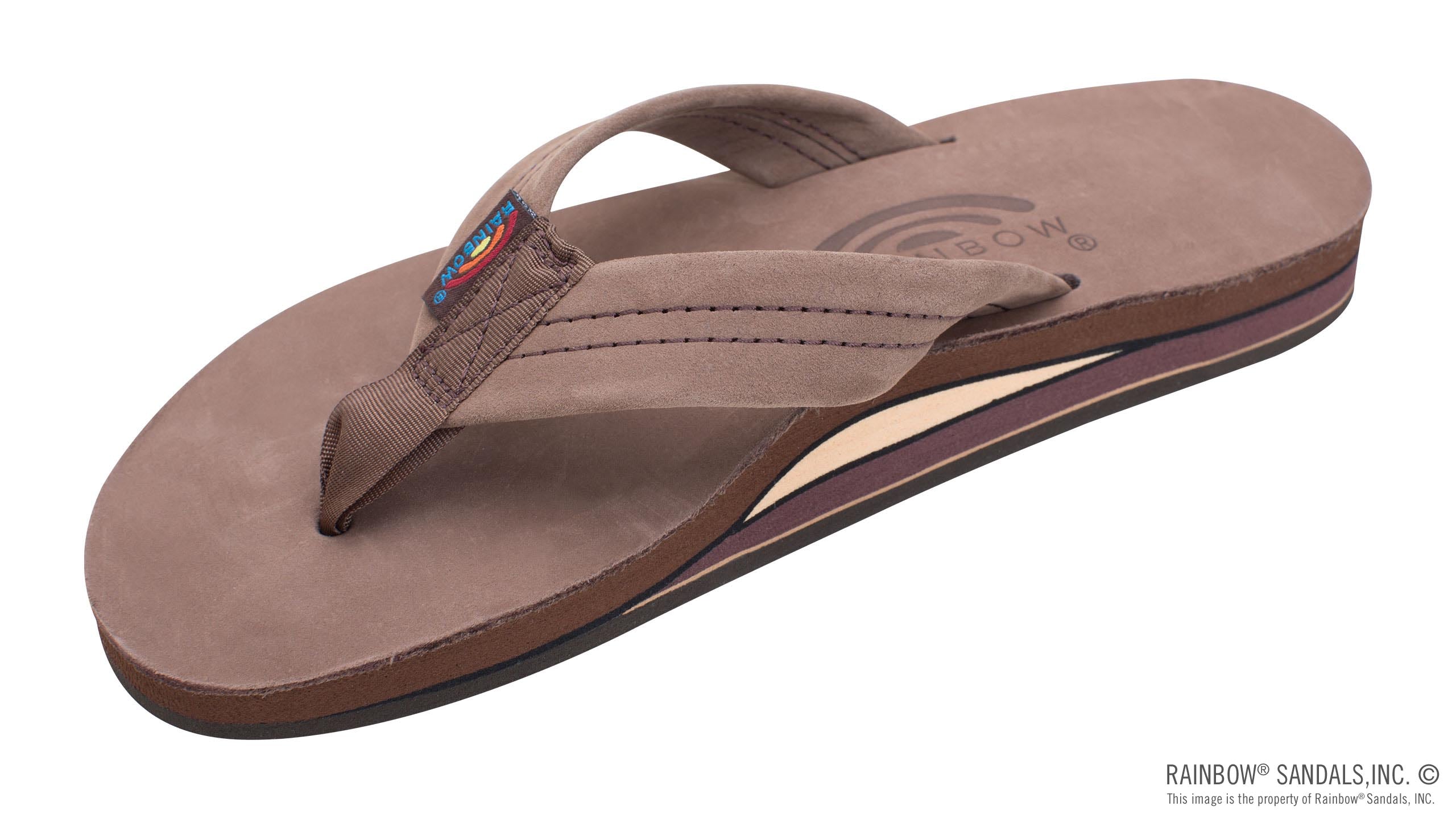 Rainbow Premier Leather eXpresso Double Layer Arch Wide Strap Ladies Sandals 302ALTSO-EXPR