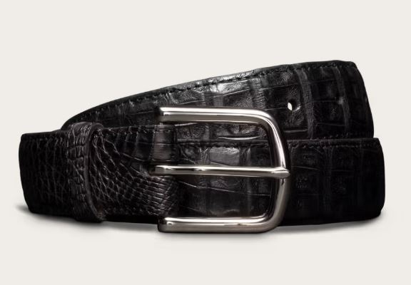 Tecovas Midnight Black Caiman Men's Belt 30337
