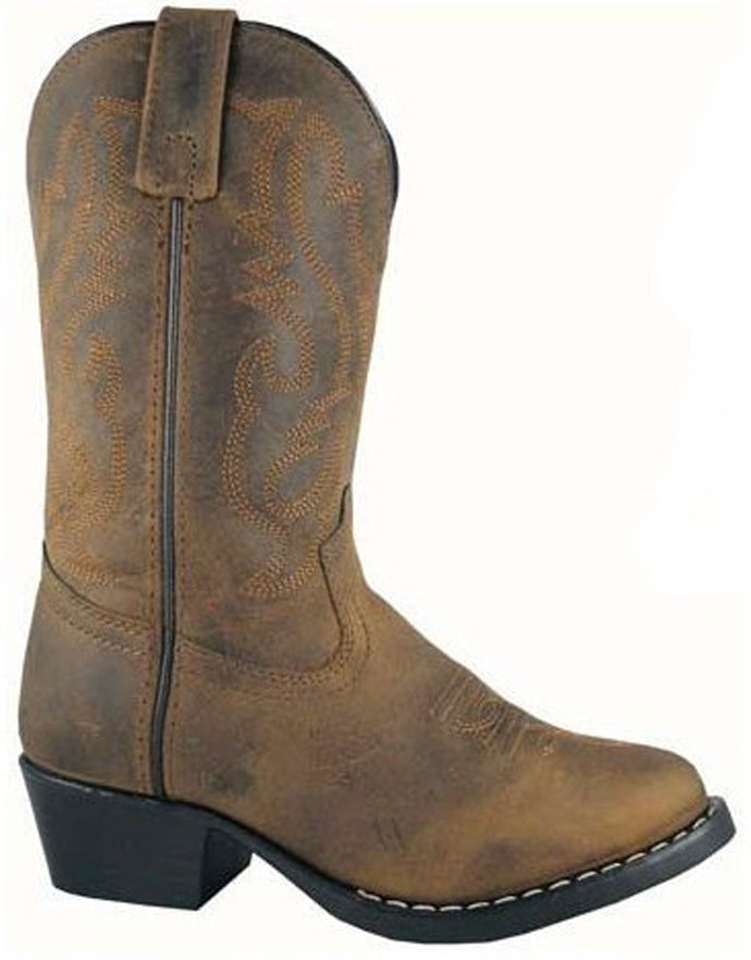 Smoky Mountain Denver Distressed Brown Kids Western 3034C